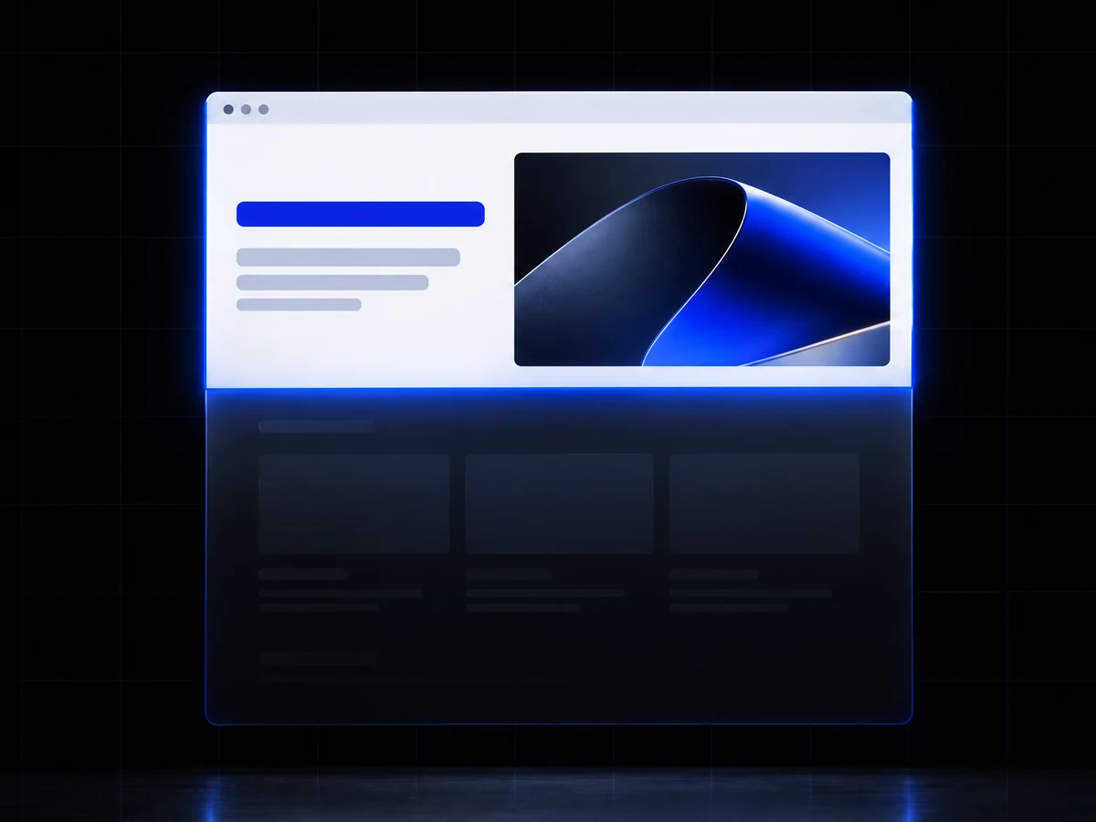 A page window lit above the fold line