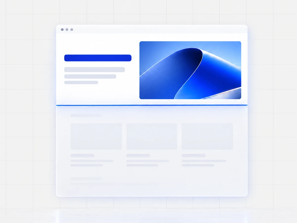 A page window lit above the fold line